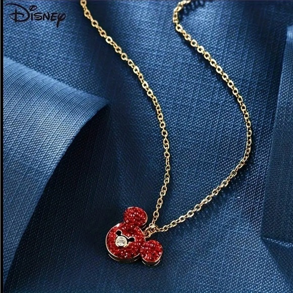 Red Mickey Mouse Head Necklace NWT - Picture 4 of 6